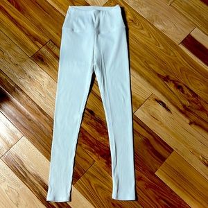 Carbon38 ribbed compression leggings in white, size XS